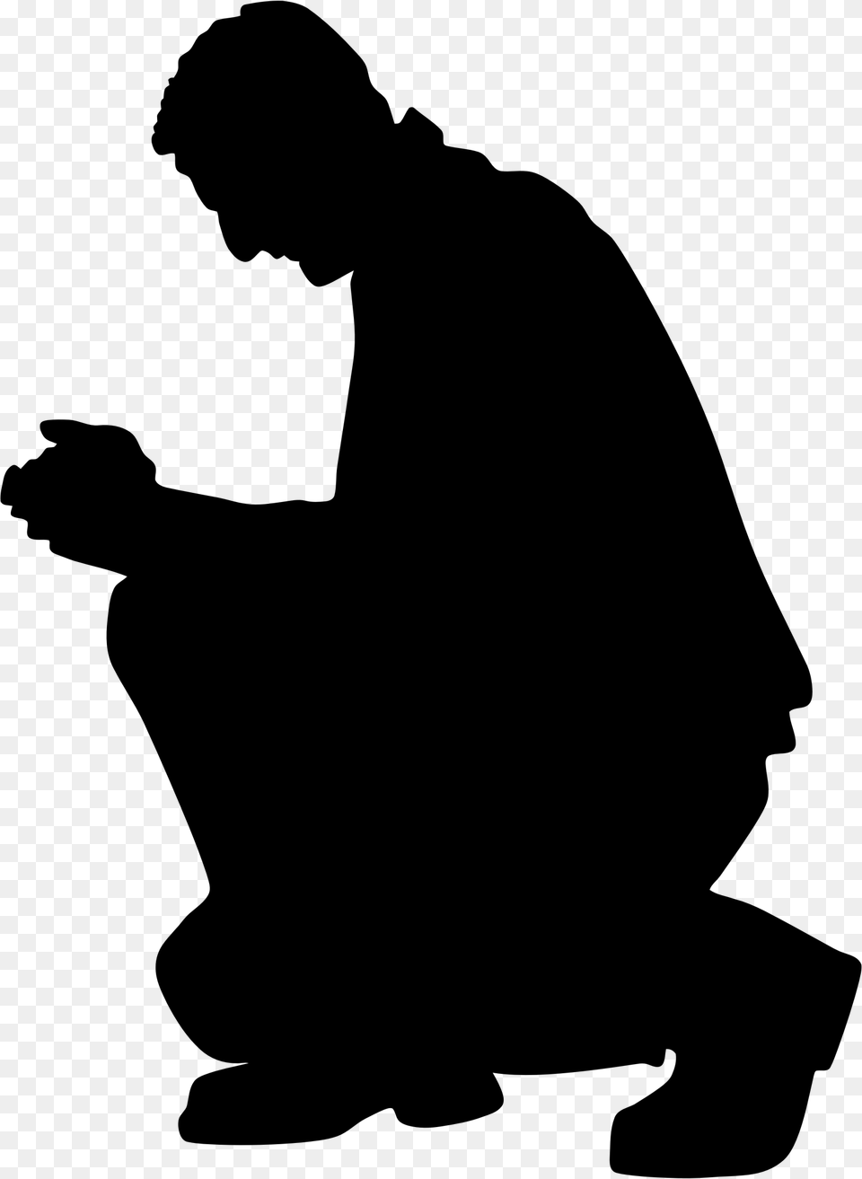 Wrestling Champion Clip Art Black White, Kneeling, Person, Adult, Male Free Png