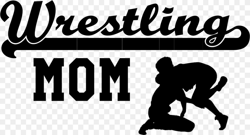 Wrestling Mom Stonewall Decals Wrestling Silhouette Woodridge Elementary School Mascot, Kneeling, Person, Baby Free Png Download