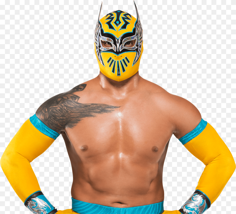 Wrestling Pin Clipart Sin Cara Wwe, Person, Skin, Tattoo, Back Png Image