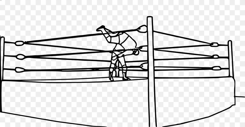 Wrestling Ring Professional Wrestling Boxing Rings Draw A Wrestling Ring, Gray Free Transparent Png
