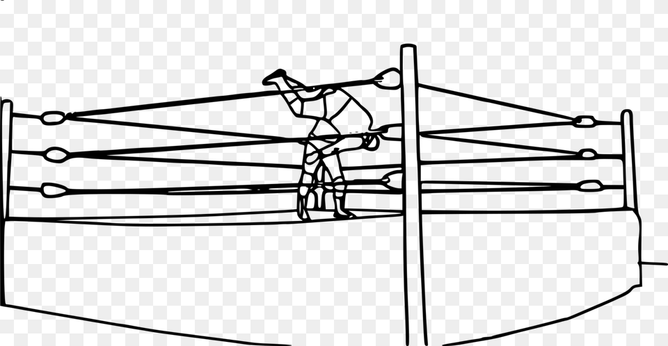 Wrestling Ring Professional Wrestling Boxing Rings Wwe Drawing, Gray Free Png