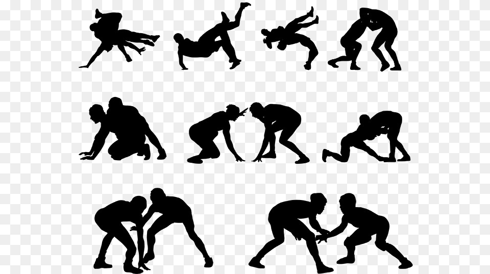 Wrestling Silhouette Download Anchor Svg, Person, People, Adult, Stencil Free Transparent Png