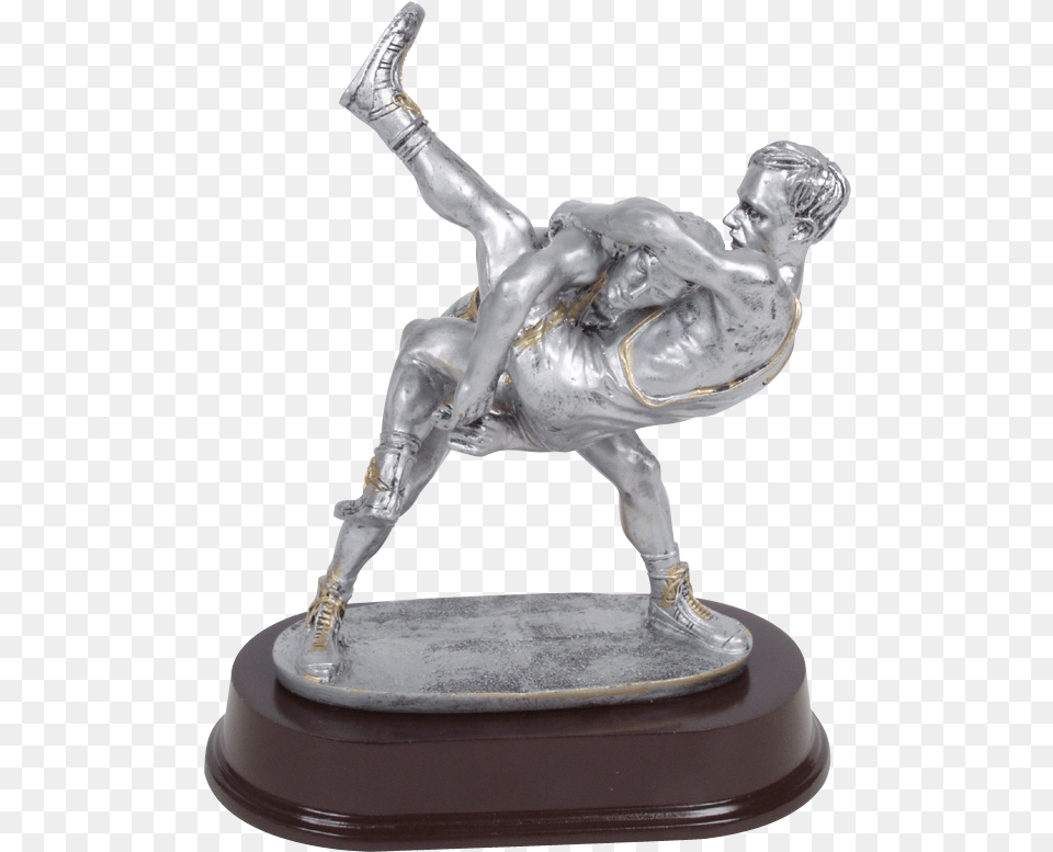 Wrestling Trophy, Figurine, Adult, Male, Man Png Image