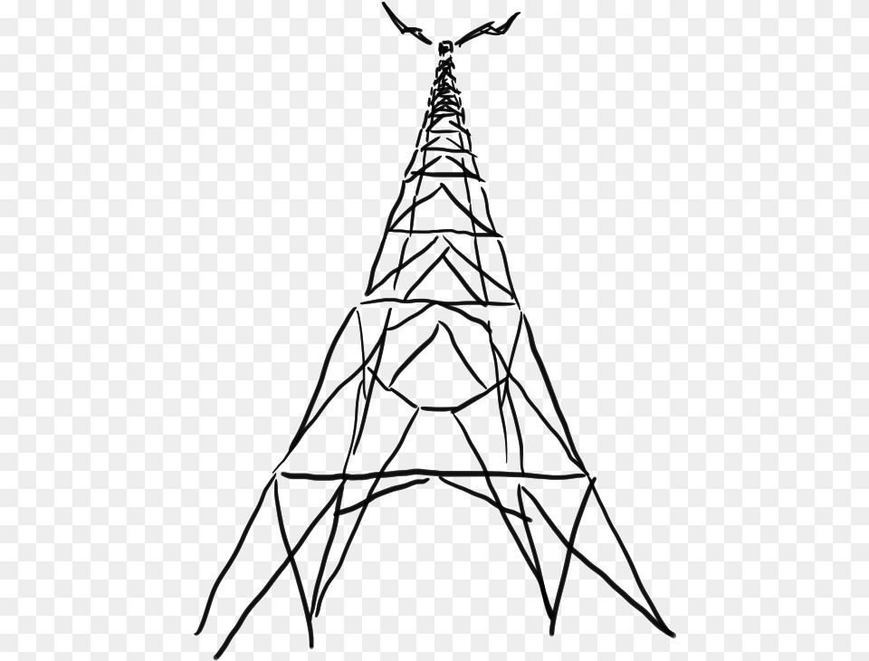 Wrfis Radio Tower Wrfi Community Radio, Cable, Electric Transmission Tower, Power Lines, Chandelier Png Image