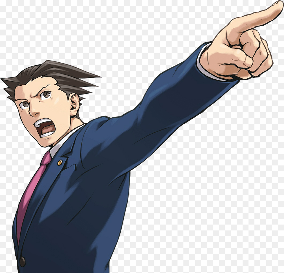 Wright Objecting Trilogy Art Phoenix Wright Ace Attorney, Adult, Person, Man, Male Png Image