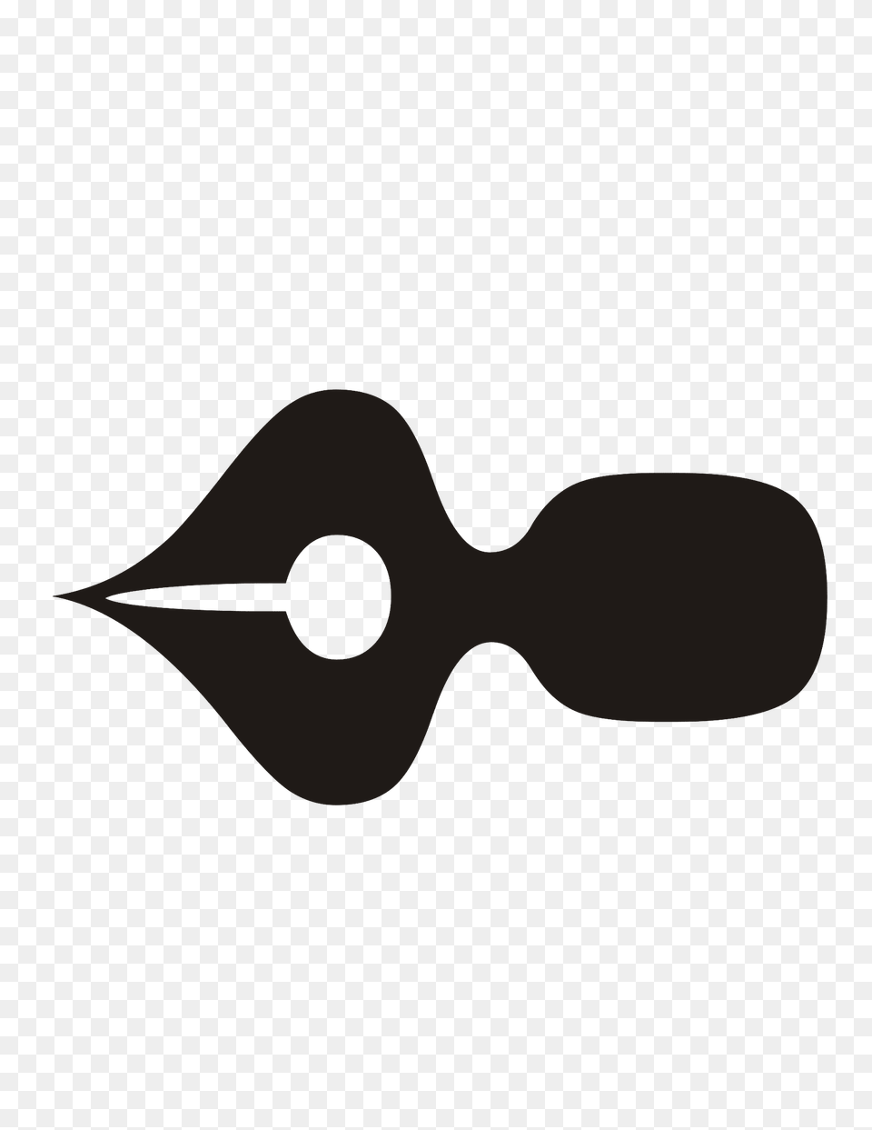 Wriging Nib Black Left Clipart, Animal, Fish, Sea Life, Shark Png Image