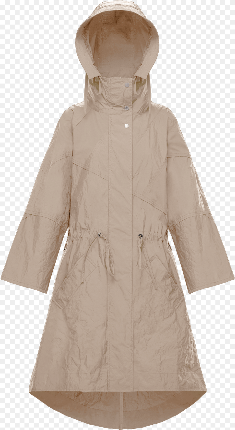 Wrinkled Paper Like Long Moncler Parka Hooded, Clothing, Coat, Raincoat Free Transparent Png