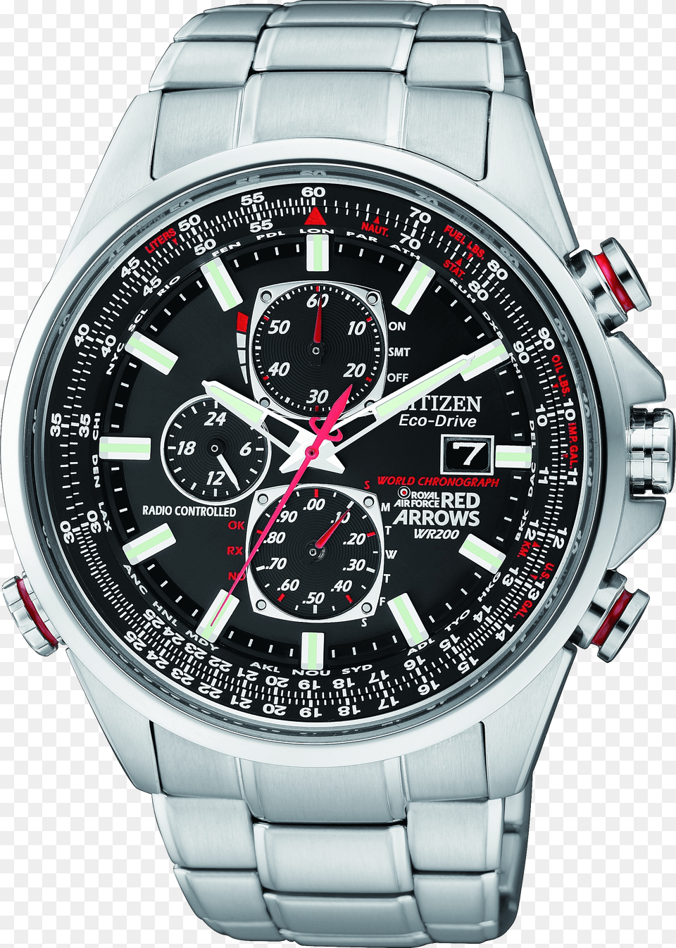 Wrist Band Watch Image Citizen Red Arrows World Chronograph At Eco Drive Png