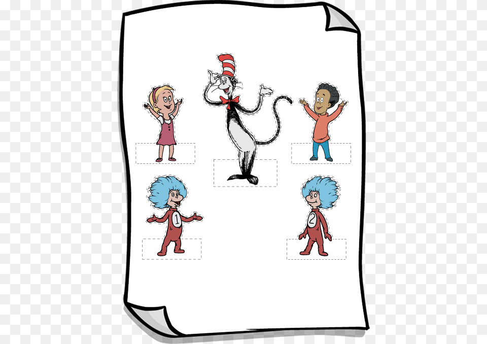 Write Cat In The Hat Finger Puppets, Book, Comics, Publication, Baby Free Png