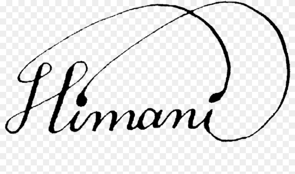 Write Himani In Calligraphy, Gray Free Transparent Png