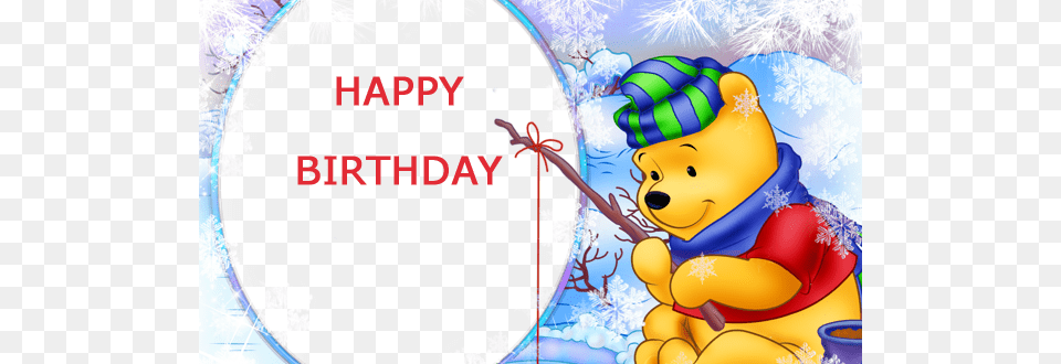 Write Name On Winnie The Pooh Birthday Card Winnie The Pooh Birthday Card Cover, Baby, Person, Outdoors, Clothing Png Image