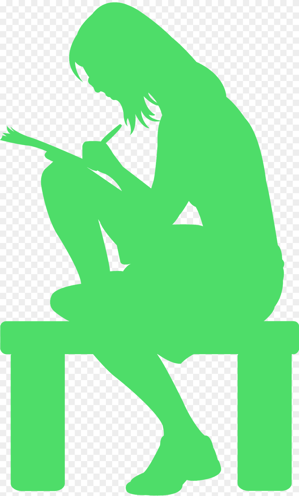 Writer Silhouette, Kneeling, Person Png Image