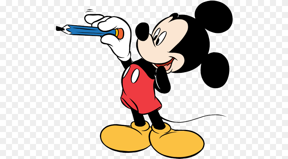 Writing Clipart Pictures Mickey Mouse Writing, Cartoon, Person Free Png