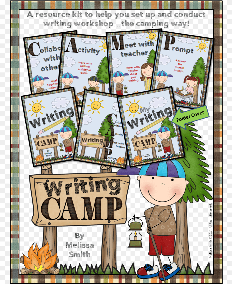 Writing Clipart Writing Reading Camping Cartoon, Advertisement, Book, Publication, Comics Free Png