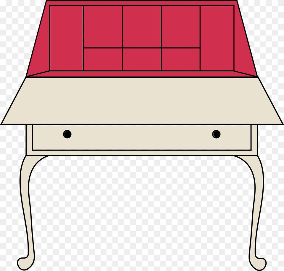 Writing Desk Clipart, Furniture, Table, Drawer, Computer Free Png