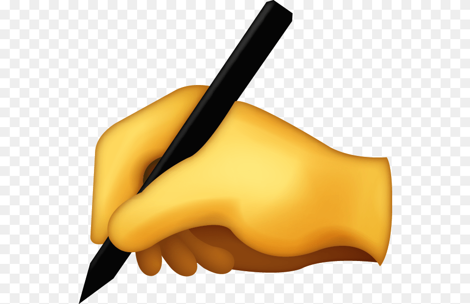 Writing Hand Emoji, Pen, Smoke Pipe, Body Part, Person Free Png Download