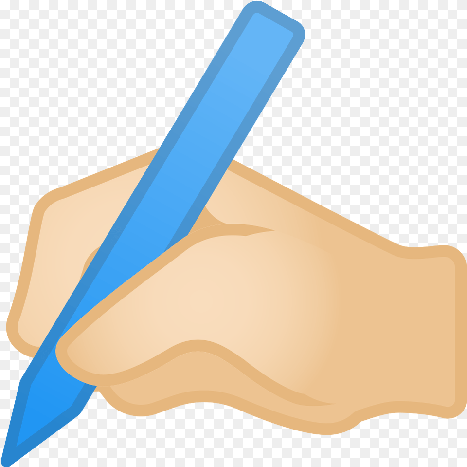 Writing Hand Light Skin Tone Icon Noto Emoji People Writing Hand Emoji, Animal, Fish, Sea Life, Shark Free Png
