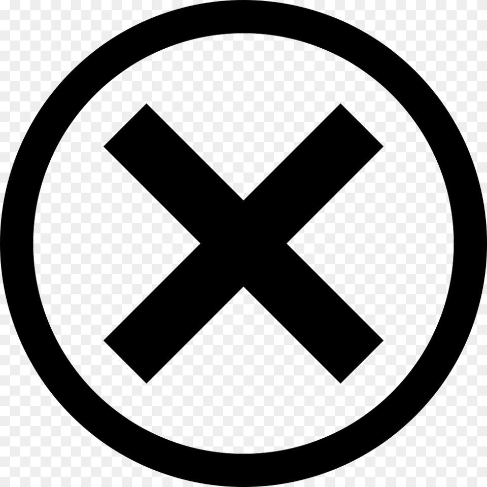 Wrong Black Wrong Icon, Symbol, Sign, Disk Png Image