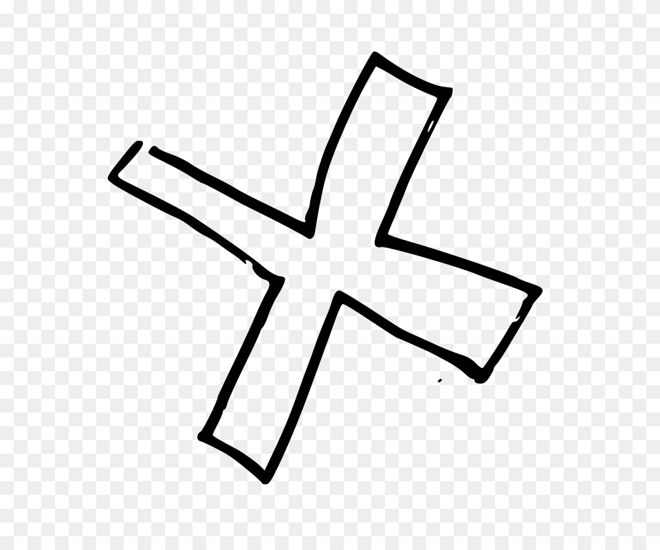 Wrong Cross Clipart Black And White Cross Clip Art Free Download, Gray Png Image