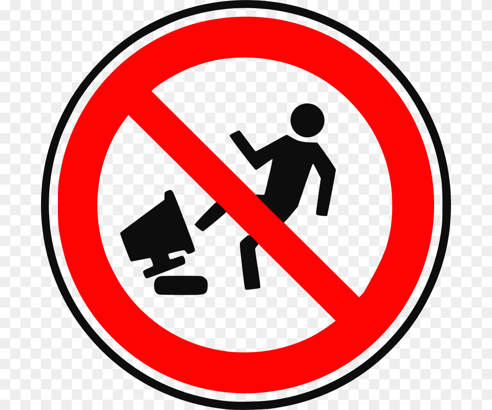 Wrong Device Clipart Icon Do Not Damage The Computer, Sign, Symbol, Road Sign Free Png Download