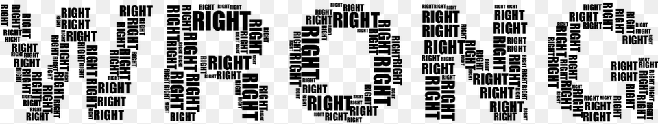 Wrong Right Correct Incorrect Abstract Typography Wrong Word Typography, Gray Png Image