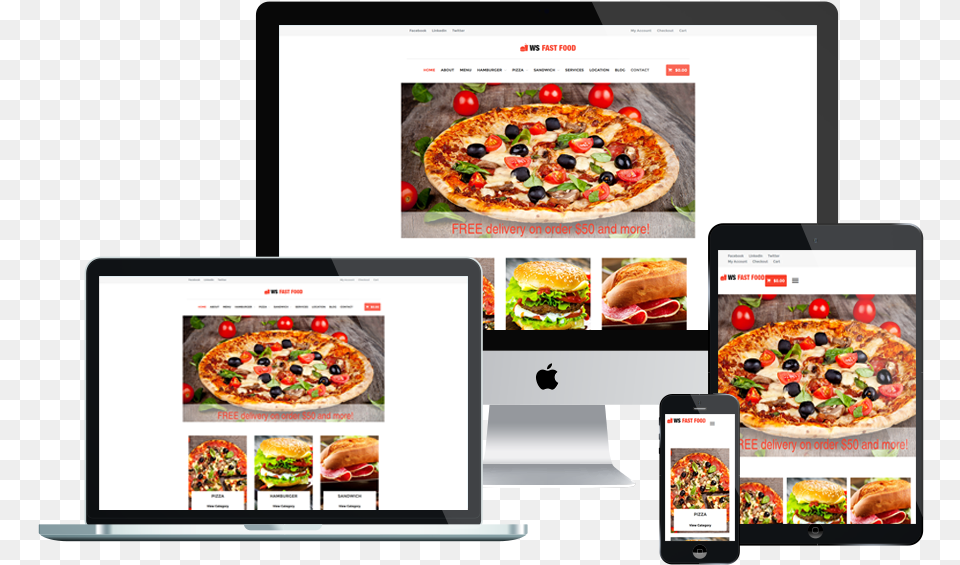 Ws Fast Food Is Food Delivery Wordpress Theme Joomla Templates, Burger, Pizza, Meal, Lunch Free Png Download