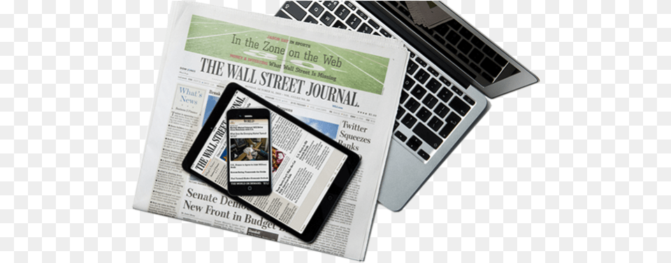 Wsj Subscription, Computer, Electronics, Text, Newspaper Free Png Download