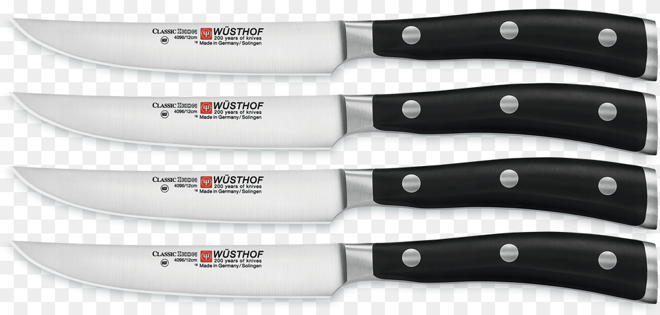 Wsthof Steak Knives Classic Ikon Solid, Cutlery, Blade, Weapon, Knife Png