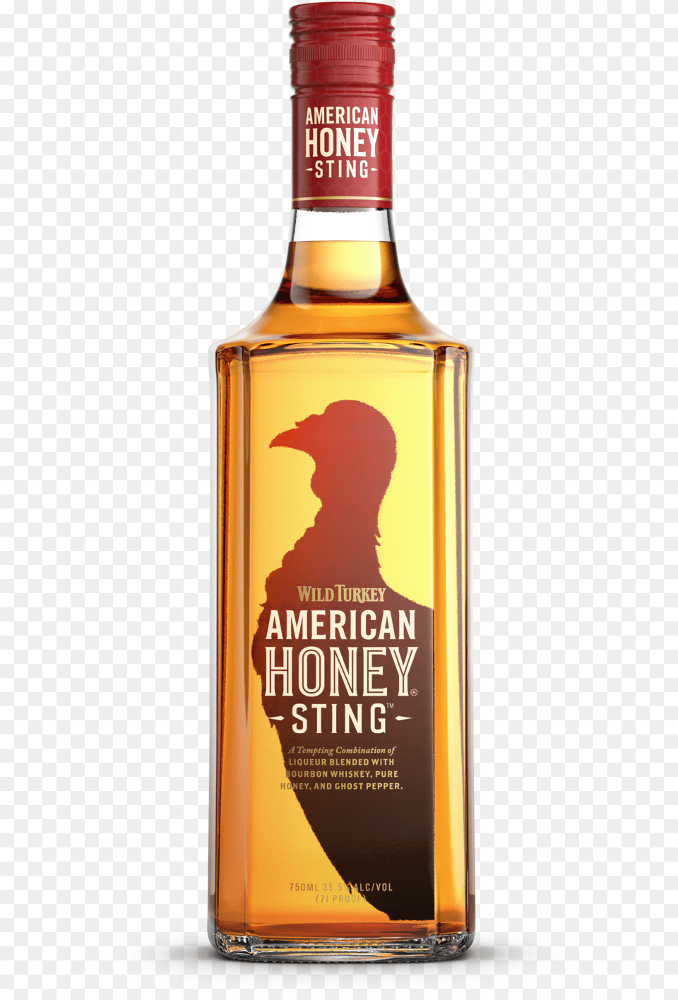 Wt Amrcn Hny Sting Btl B Hr Lv Wild Turkey American Honey Sting, Alcohol, Beverage, Liquor, Bottle Free Png Download