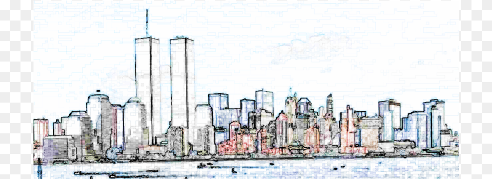 Wtc White Art Svg Clip Arts World Trade Center Outline, City, Urban, Metropolis, Painting Free Png Download