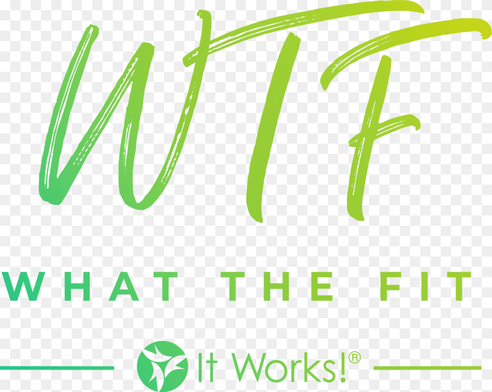 Wtf Logo Gradient 001 Works What The Fit, Green, Text, Smoke Pipe Png Image