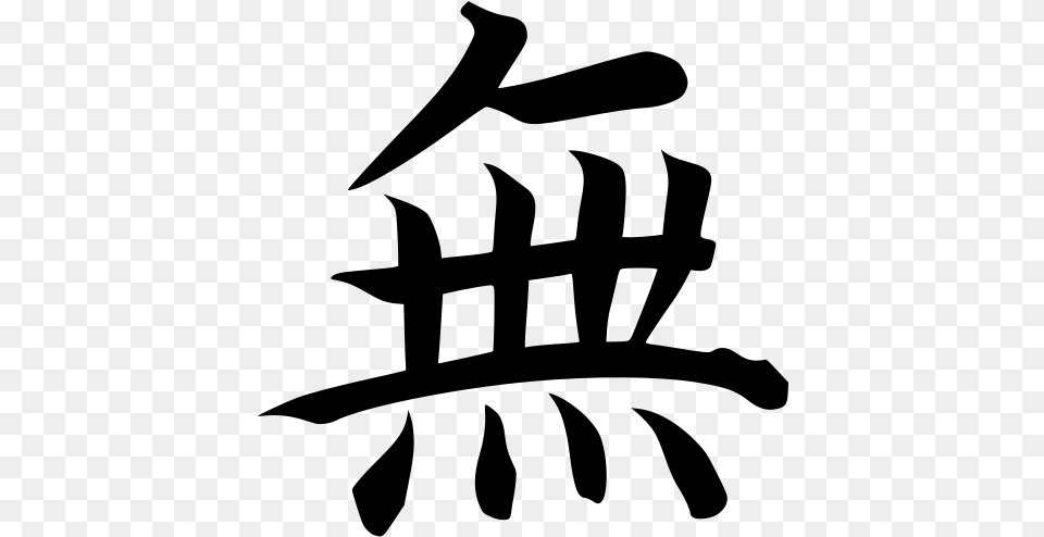 Wu Fear No Evil Chinese Symbols, Gray Png Image