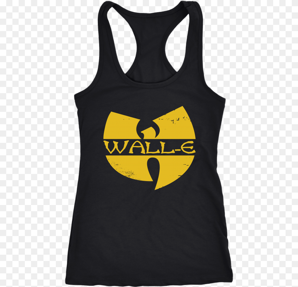 Wu Tang Clan Inspired Wall E Womens Tank Muscles Installing Unicorn Women, Clothing, Tank Top, Logo, Person Png