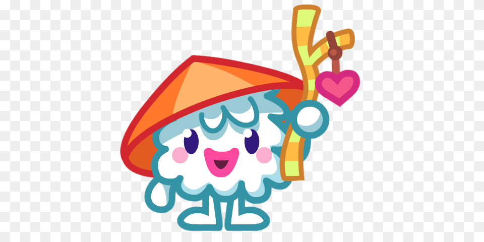 Wuzzle The Wandering Wumple Holding Up Walking Stick Transparent, Cream, Dessert, Food, Ice Cream Free Png