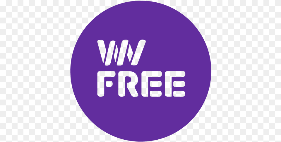 Wvfree Filledcircle Brightpurple Large 72dpi West Virginia, Logo, Disk Free Png