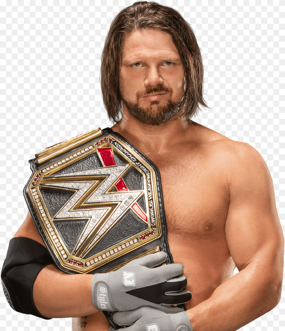 Wwe Aj Styles Universal Champion, Glove, Clothing, Man, Male Free Png Download