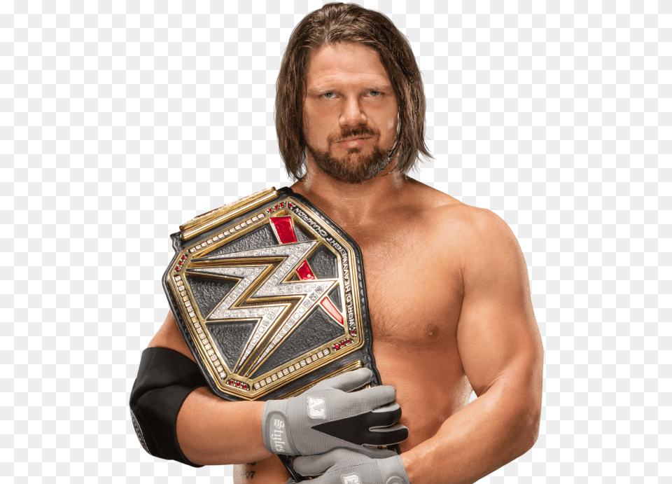 Wwe Aj Styles Wwe Aj Styles Universal Champion, Glove, Clothing, Man, Male Free Png