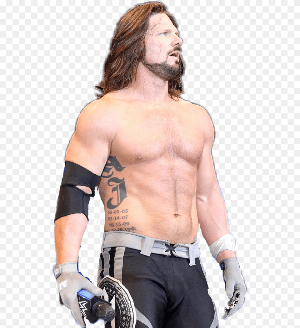 Wwe Ajstyles Aj Styles Wrestling Wrestler Smackdown Barechested, Tattoo, Skin, Person, Man Png Image