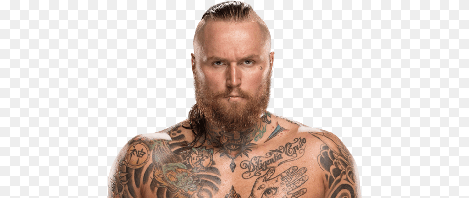 Wwe Aleister Black Fade To Denim Vest Wwe Aleister Black Eye, Beard, Face, Head, Person Png Image