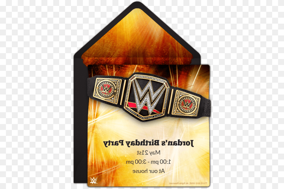 Wwe Birthday Invitations X8d1 Wwe Championship Crest, Accessories, Belt, Advertisement, Poster Free Transparent Png