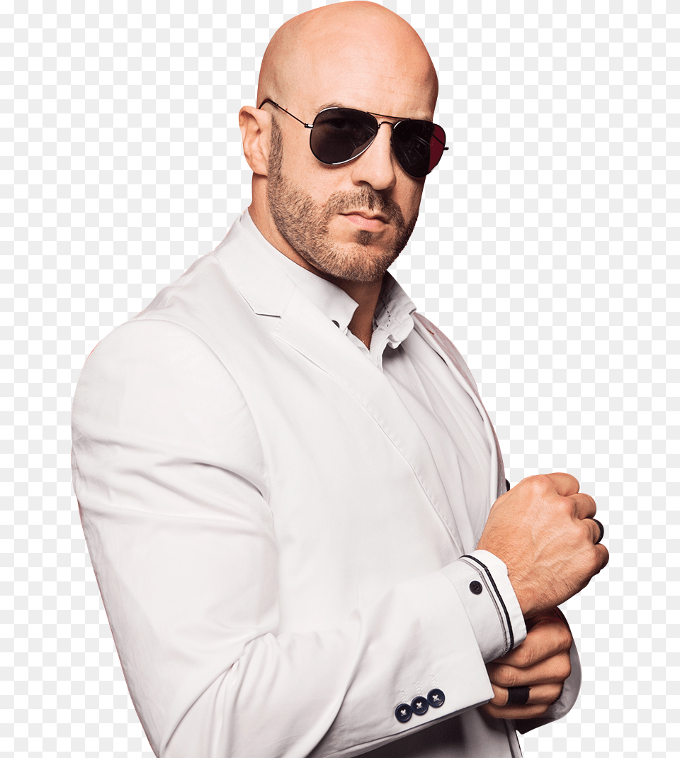 Wwe Cesaro With Glasses Download Wwe Cesaro With Sunglasses, Accessories, Sleeve, Shirt, Person Png