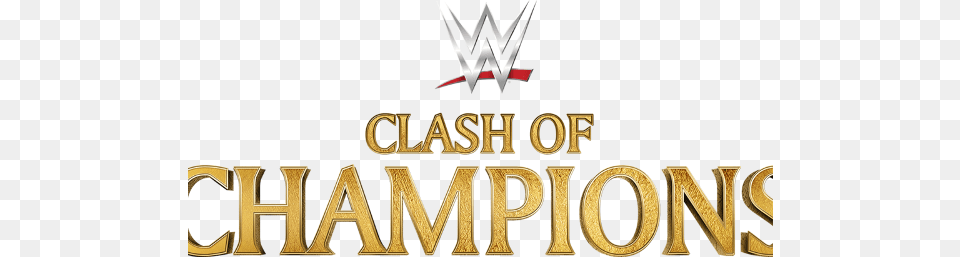 Wwe Clash Of Champions Wwe Clash Of Champions Logo, Text, Gold Png Image