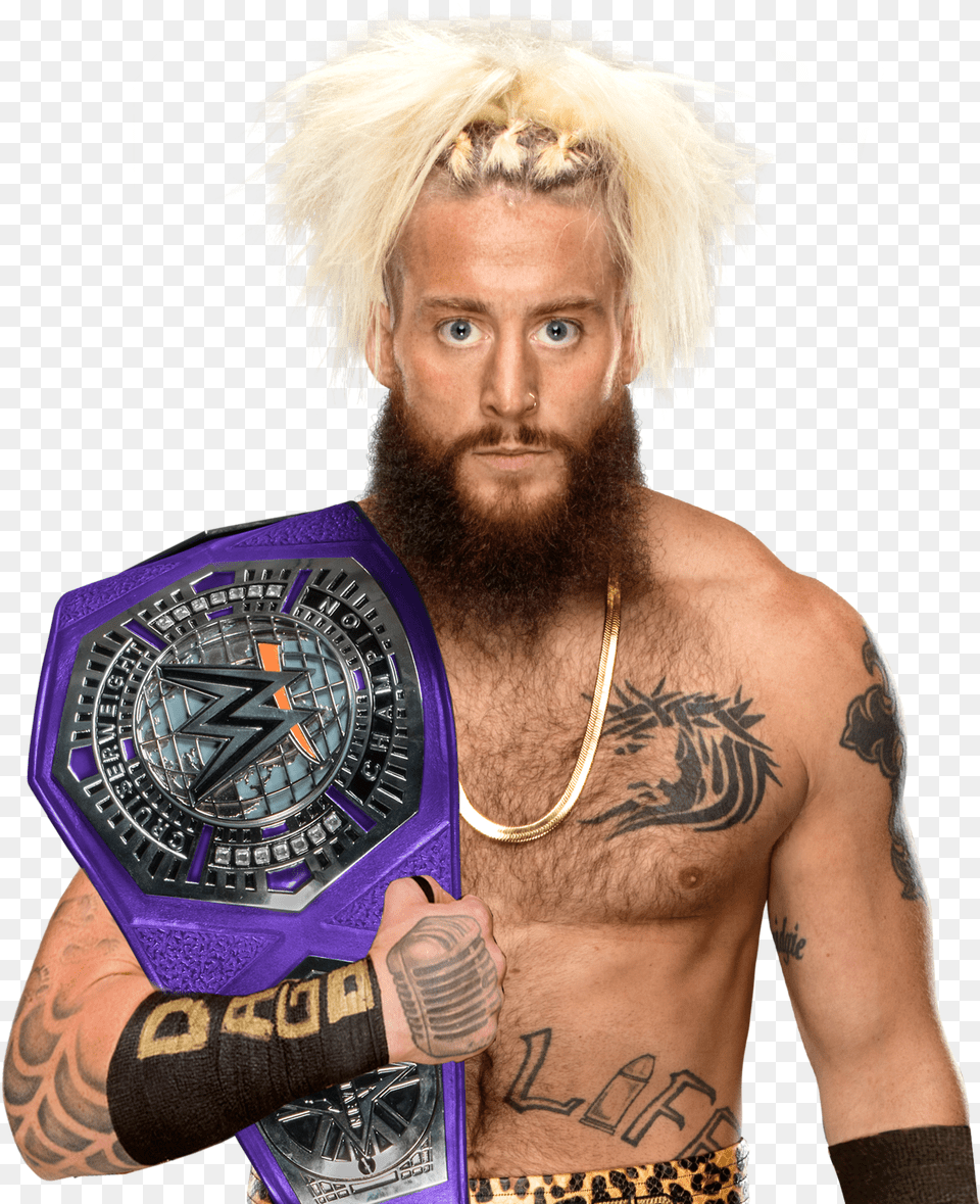 Wwe Cruiserweight Champion Enzo Amoreseptember 25th Enzo Amore, Tattoo, Beard, Skin, Face Free Transparent Png