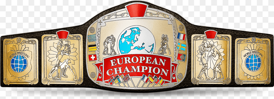 Wwe European Championship Download Wwe European Championship Belt, Accessories, Person, Logo Free Png