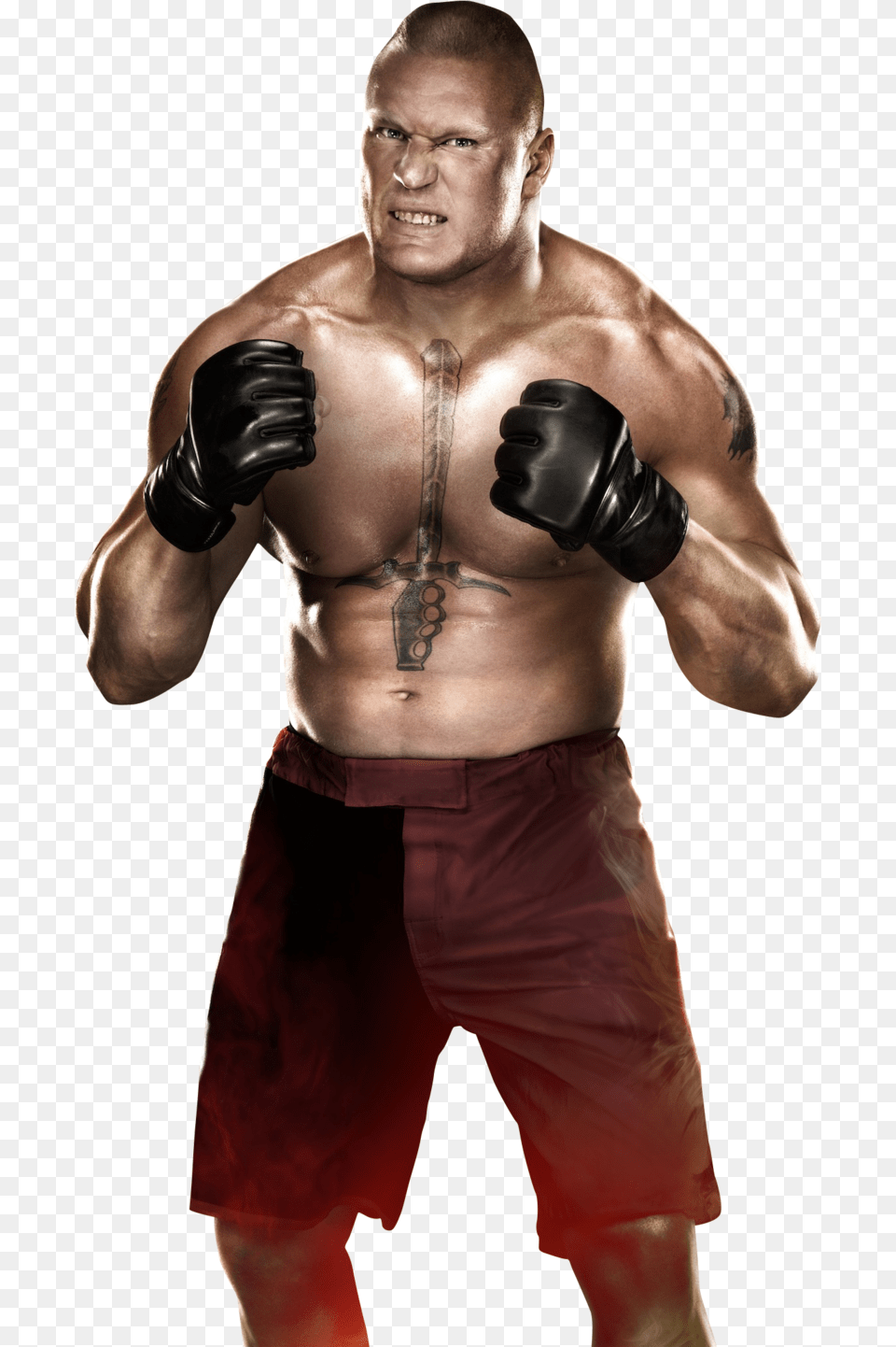 Wwe Games 2k Brock Lesnar, Clothing, Glove, Adult, Person Free Png Download