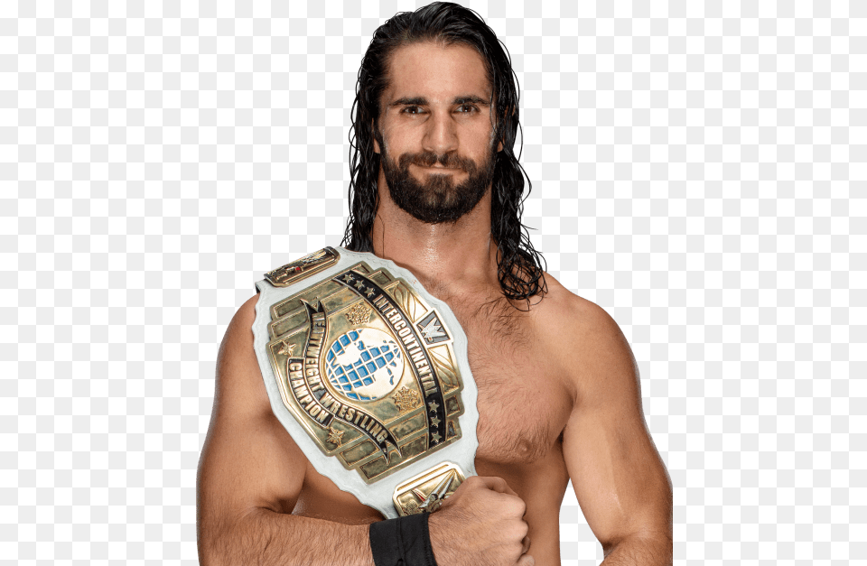 Wwe Intercontinental Championship Seth Rollins With Universal Championship, Adult, Male, Man, Person Free Transparent Png