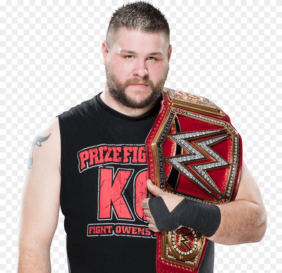 Wwe Kevin Owens Universal Champion, Male, Adult, Clothing, T-shirt Free Png