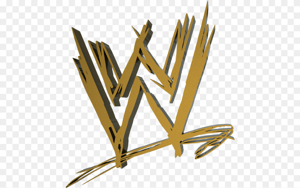 Wwe Logo 3d Gold Gold Wwe Logo, Plywood, Wood, Cutlery, Fork Free Transparent Png