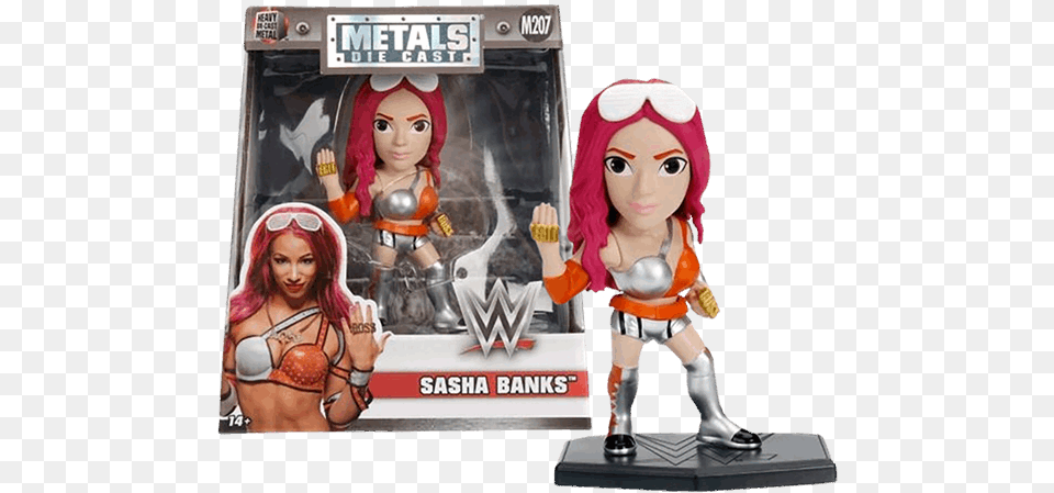 Wwe Metal Diecast Sasha Banks, Figurine, Adult, Person, Female Png