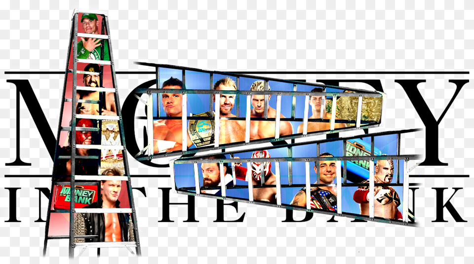 Wwe Money In The Bank Wallpaper Ladder, Art, Collage, Person, Adult Png